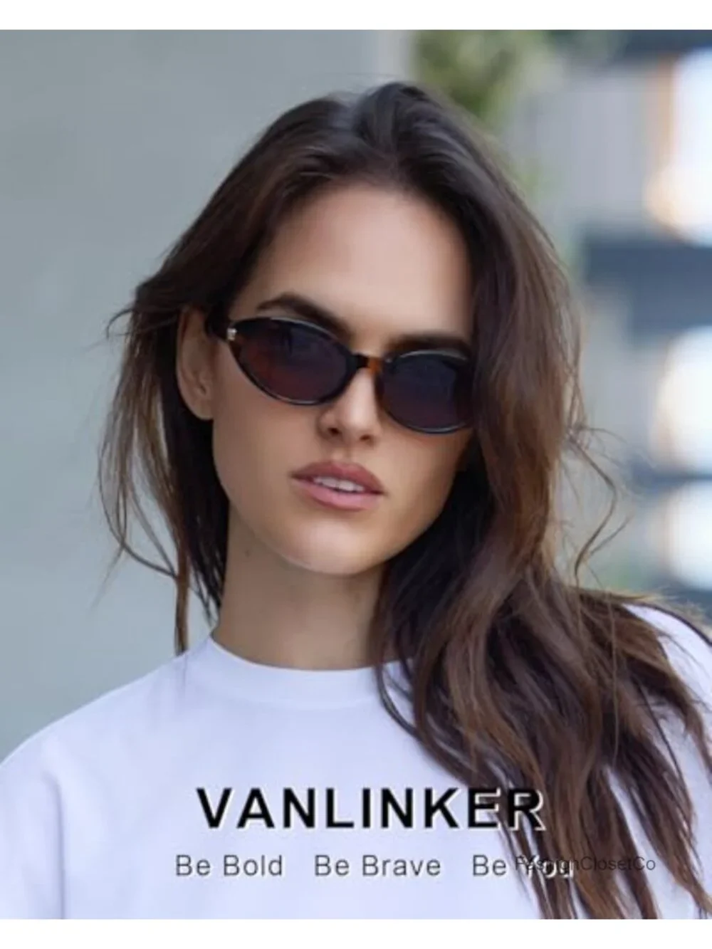 Polarized Retro Oval Sunglasses for Small Face 90s Shades
